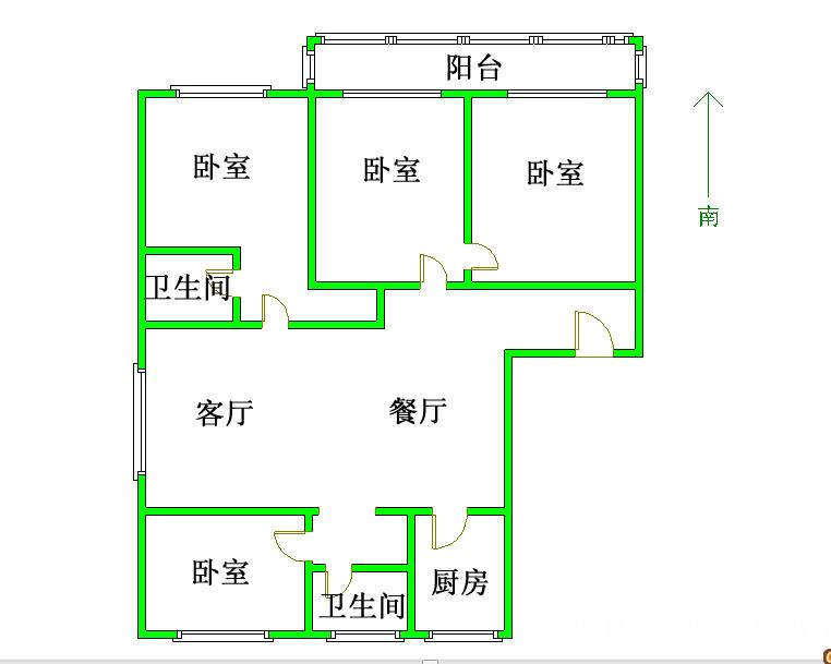 长10米宽8米的房屋设计图朝东方向展示